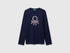 Benetton_Dark Blue_T-Shirt with Glitter Print_3I9WC10Q2_252_01