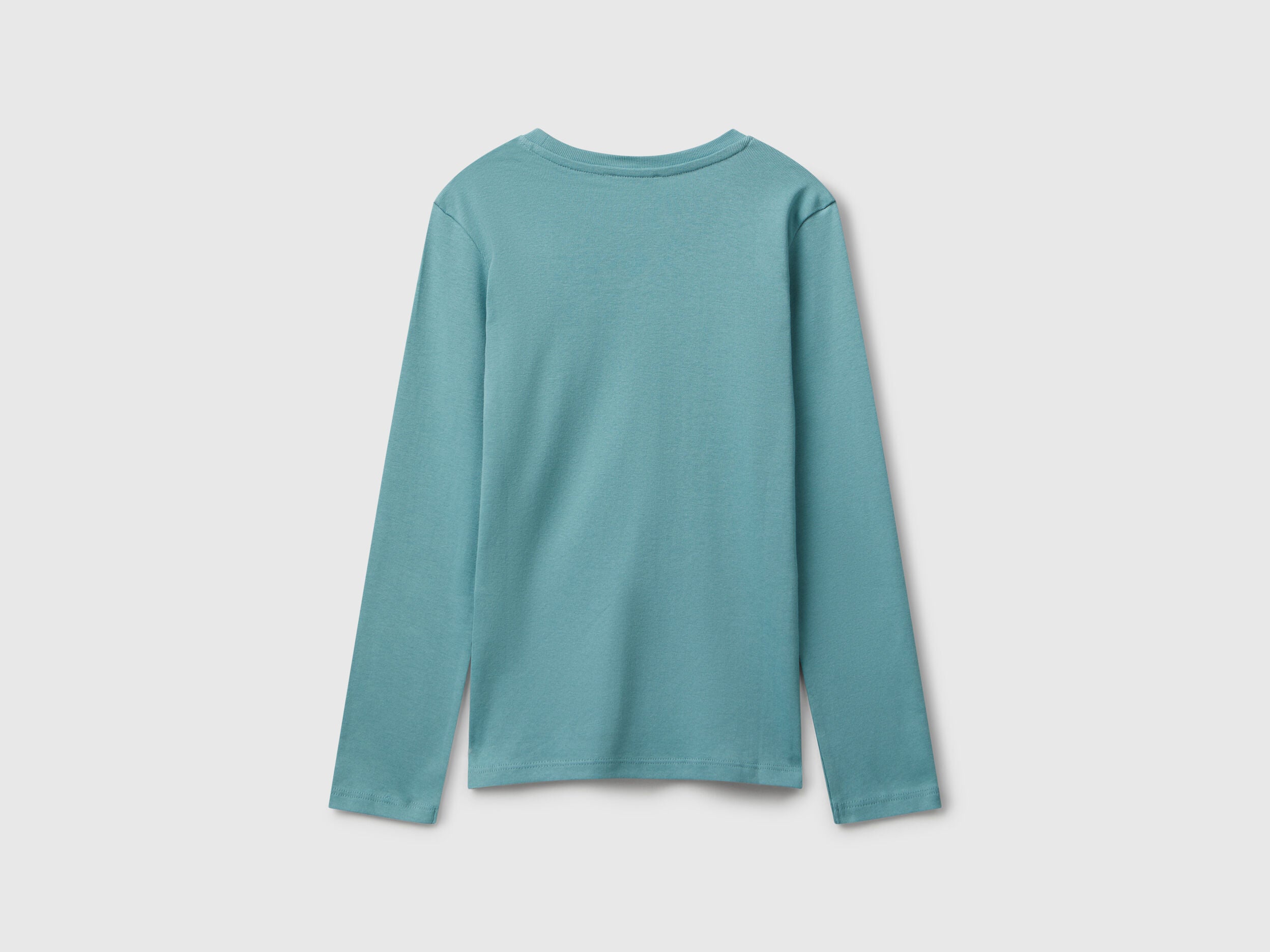 Benetton_Sky Blue_T-Shirt with Glitter Print_3I9WC10Q2_33K_02