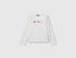 Benetton_Creamy White_T-Shirt with Glittery Logo in Cotton_3I9WG10JS_074_01