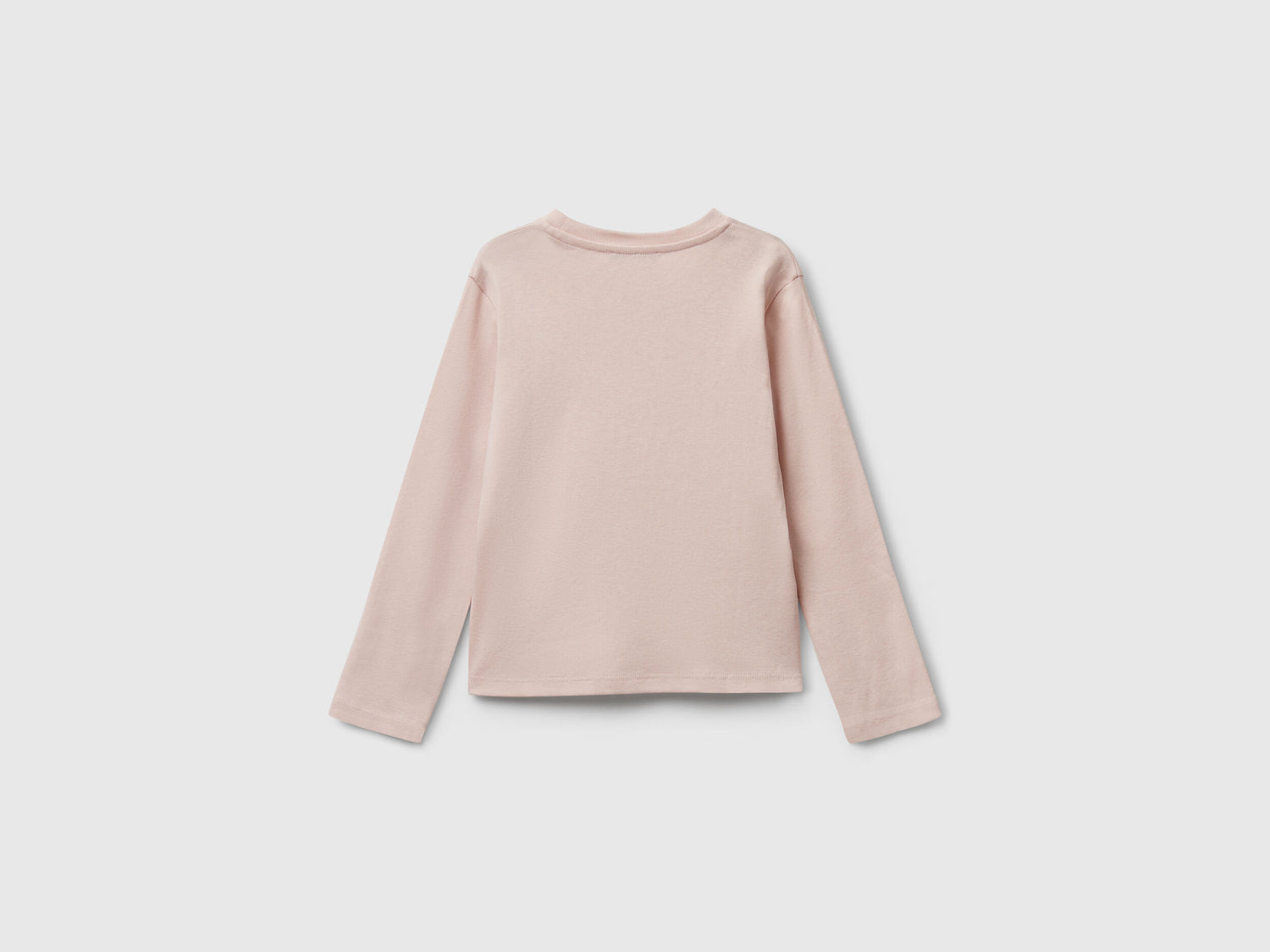 Benetton_Soft Pink_T-Shirt with Glittery Logo in Cotton_3I9WG10JS_12U_02