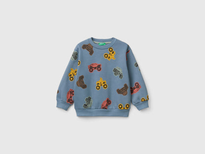 Sweatshirt with Tractor Print_3J4EG10GK_73M_01