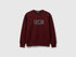 Benetton_Burgundy_Cotton Sweatshirt with Logo_3J68C10PZ_129_01