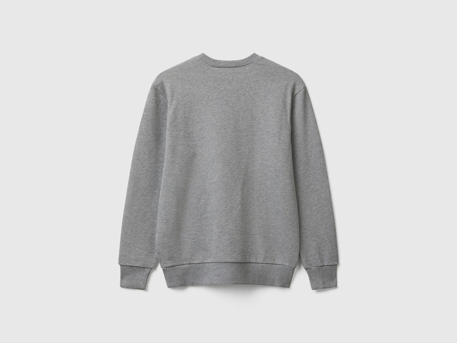 Benetton_Light Gray_Cotton Sweatshirt with Logo_3J68C10PZ_501_02