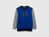 Benetton_Bright Blue_Cotton Sweatshirt with Logo_3J68C10PZ_901_01