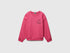 Benetton_Fuchsia_Sweatshirt with Glittery Logo Print_3J68C10Q0_1A2_01