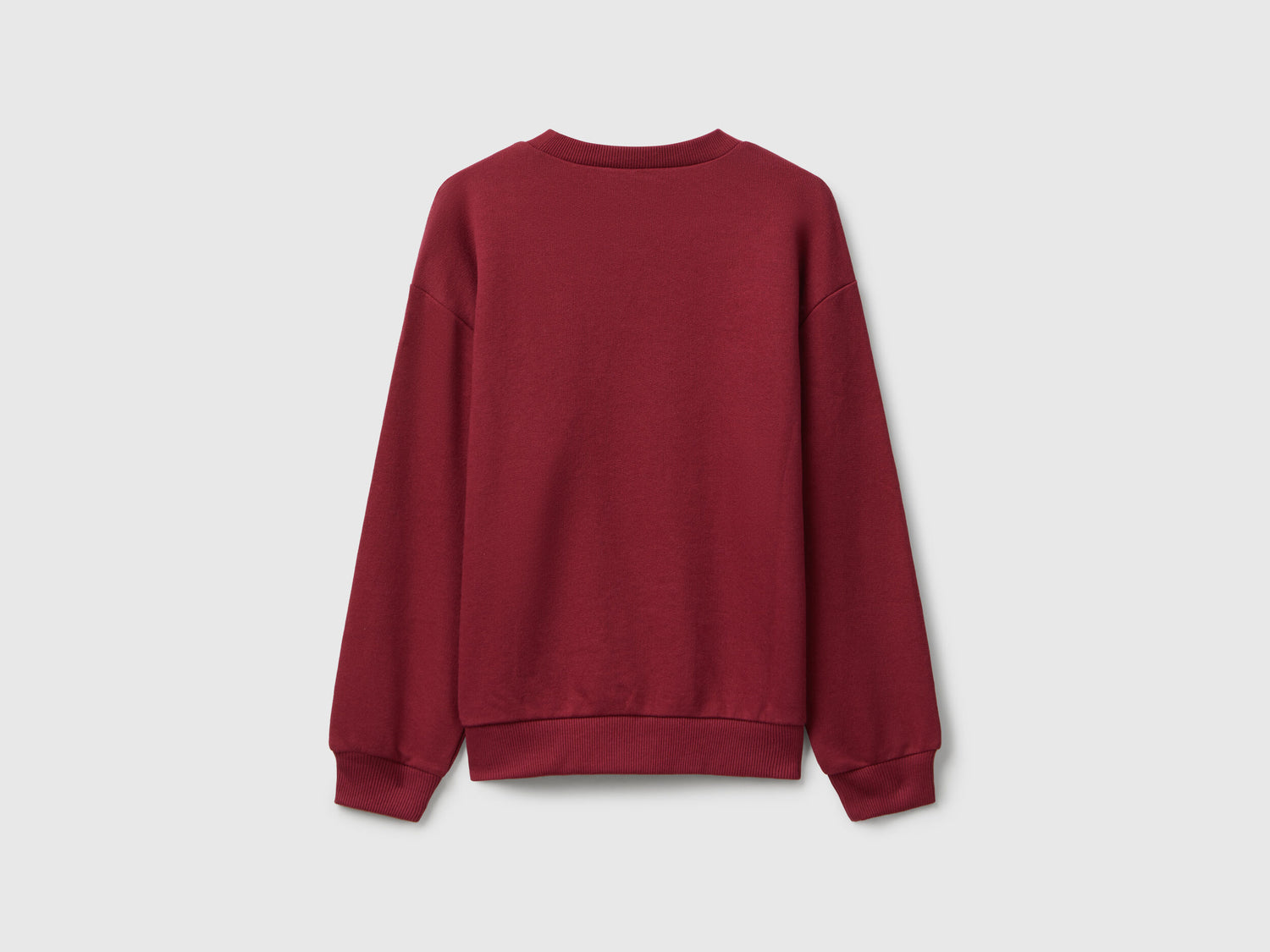 Benetton_Burgundy_Sweatshirt with Glittery Logo Print_3J68C10Q0_236_02