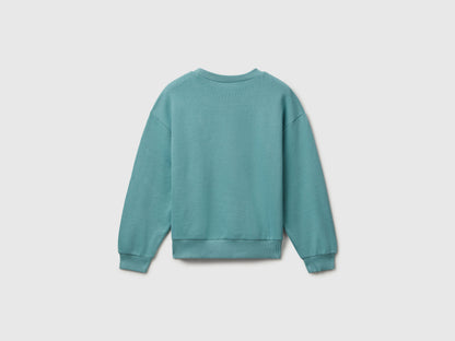 Benetton_Sky Blue_Sweatshirt with Glittery Logo Print_3J68C10Q0_33K_02