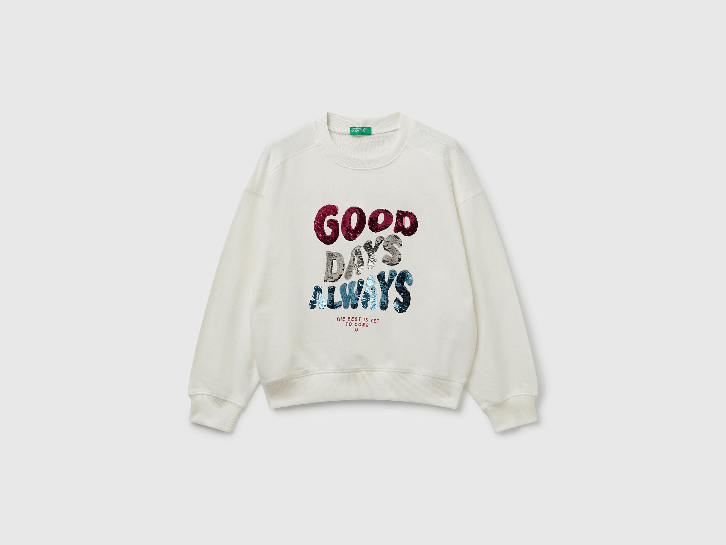 Benetton_Creamy White_Sweatshirt with Sequins_3J68C10QI_074_01