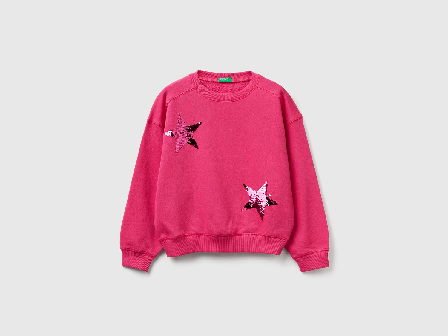 Benetton_Fuchsia_Sweatshirt with Sequins_3J68C10QI_1A2_01
