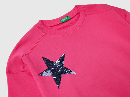 Benetton_Fuchsia_Sweatshirt with Sequins_3J68C10QI_1A2_03