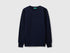 Benetton_Dark Blue_Sweatshirt with Slogan Print_3J68C10QK_016_01