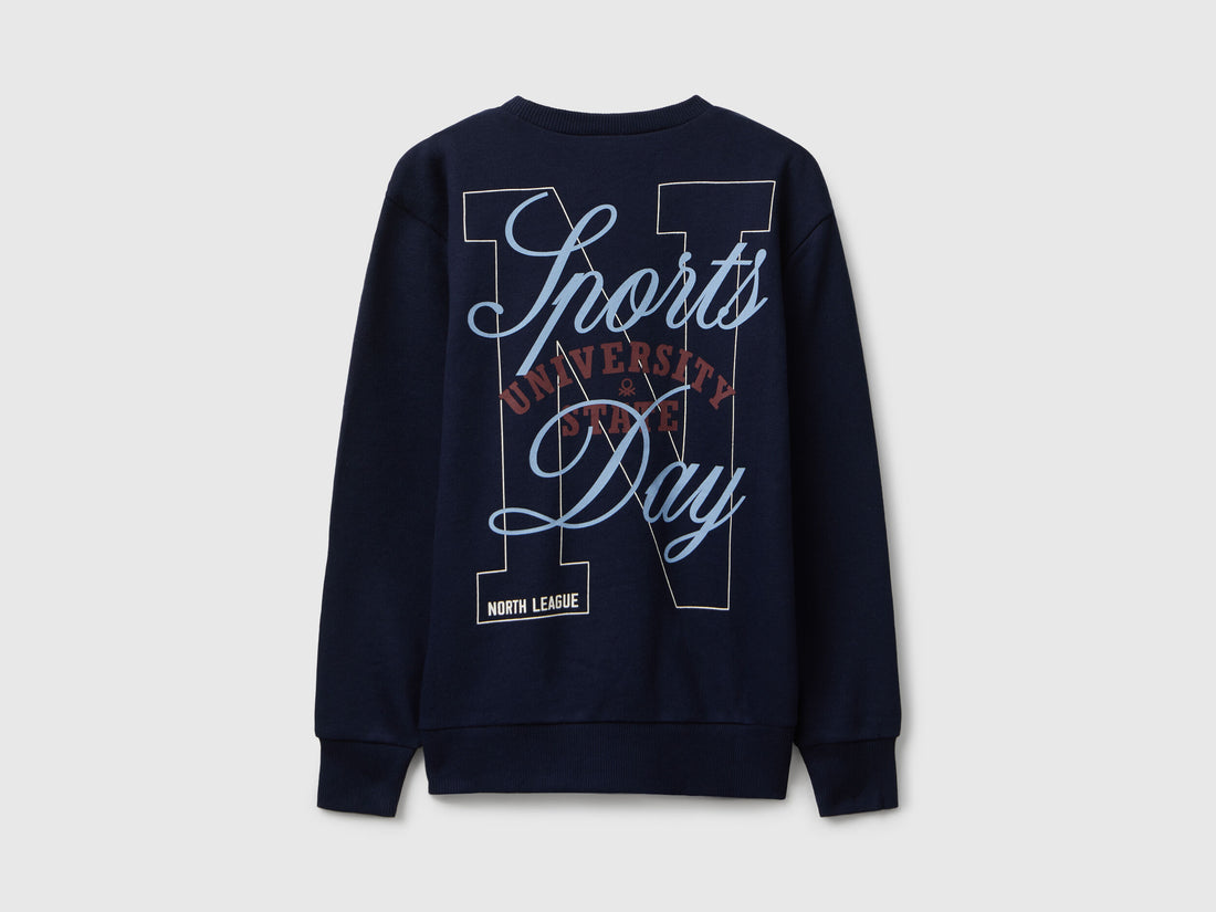 Benetton_Dark Blue_Sweatshirt with Slogan Print_3J68C10QK_016_02