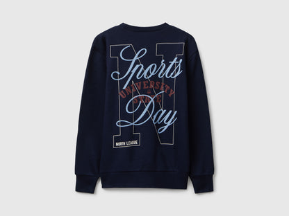 Benetton_Dark Blue_Sweatshirt with Slogan Print_3J68C10QK_016_02