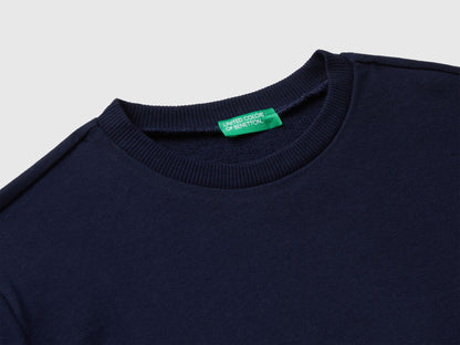 Benetton_Dark Blue_Sweatshirt with Slogan Print_3J68C10QK_016_03
