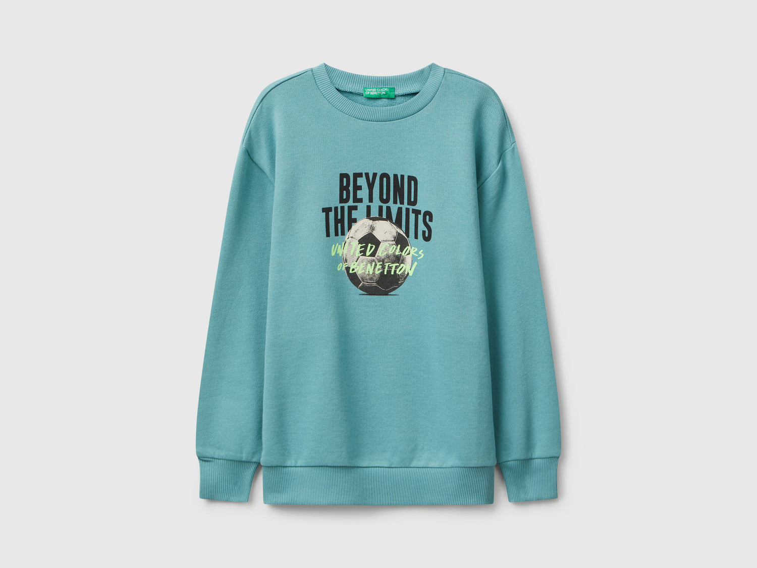 Benetton_Sky Blue_Sweatshirt with Slogan Print_3J68C10QK_33K_01