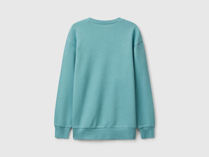 Benetton_Sky Blue_Sweatshirt with Slogan Print_3J68C10QK_33K_02