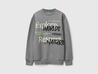 Benetton_Dark Gray_Sweatshirt with Slogan Print_3J68C10QK_507_01