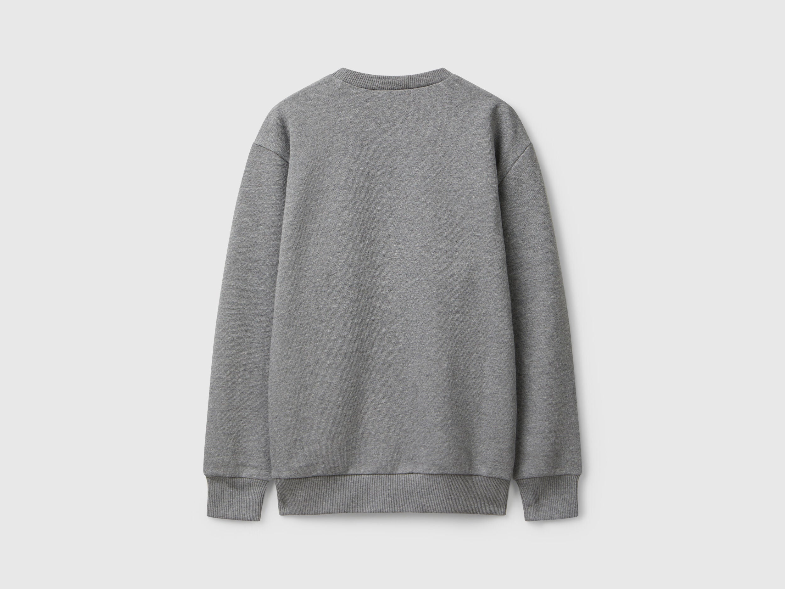 Benetton_Dark Gray_Sweatshirt with Slogan Print_3J68C10QK_507_02