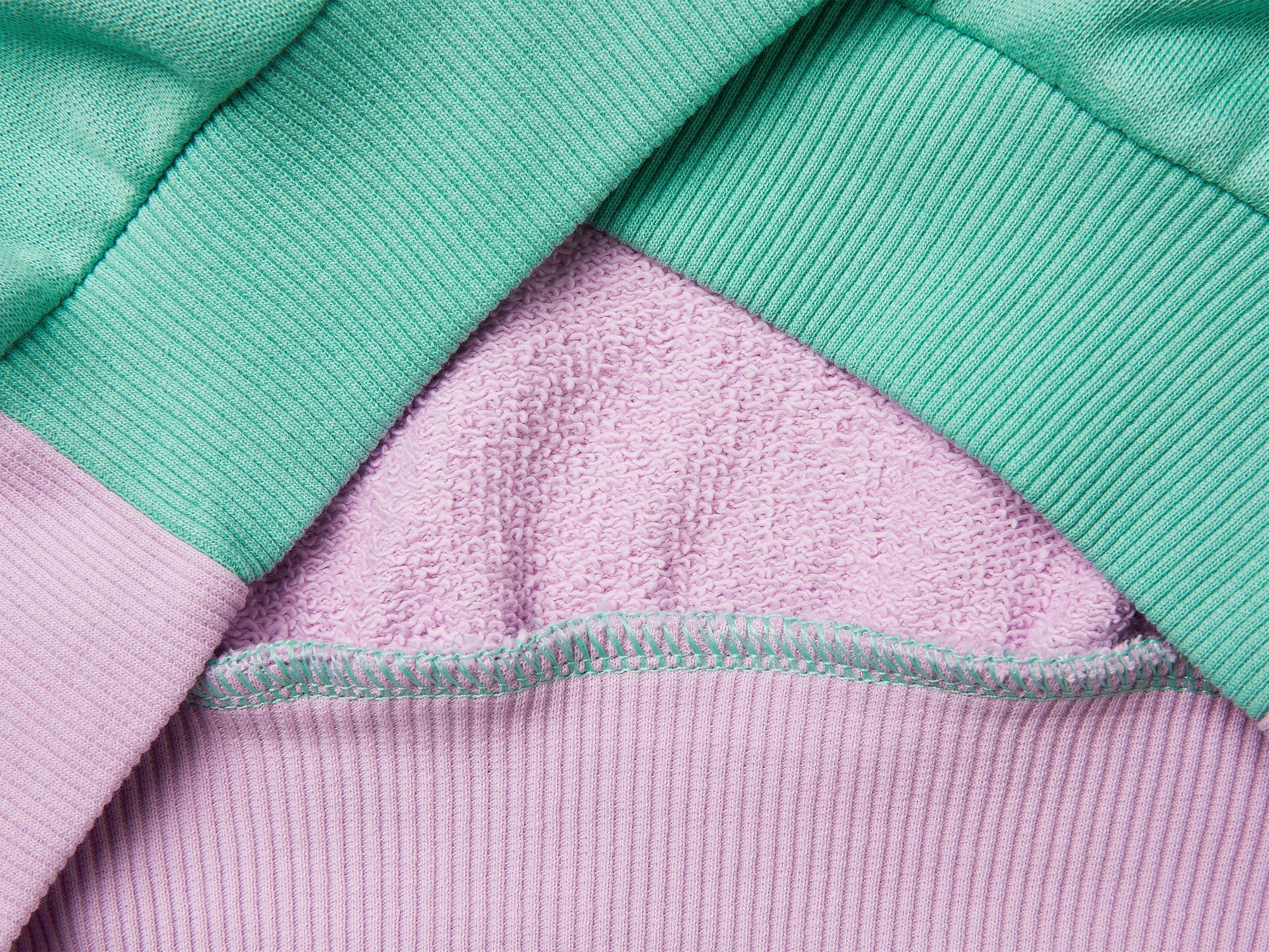 Benetton Aqua Girls Cotton Sweatshirt with Logo SKU: 3J68C10S5_902 Image 03