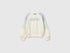 Benetton Creamy White Girls Color Block Sweatshirt with Embroidery SKU: 3J68C10U7_901 Image 01