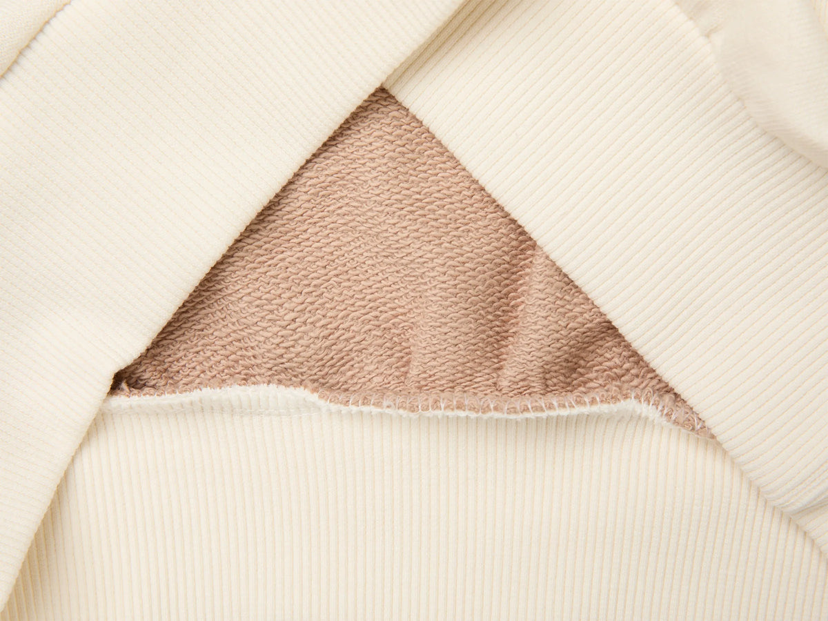 Benetton Creamy White Girls Color Block Sweatshirt with Embroidery SKU: 3J68C10U7_901 Image 03