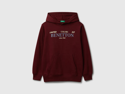 Benetton_Burgundy_Hoodie in Cotton_3J68C204V_129_01