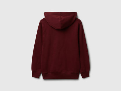 Benetton_Burgundy_Hoodie in Cotton_3J68C204V_129_02