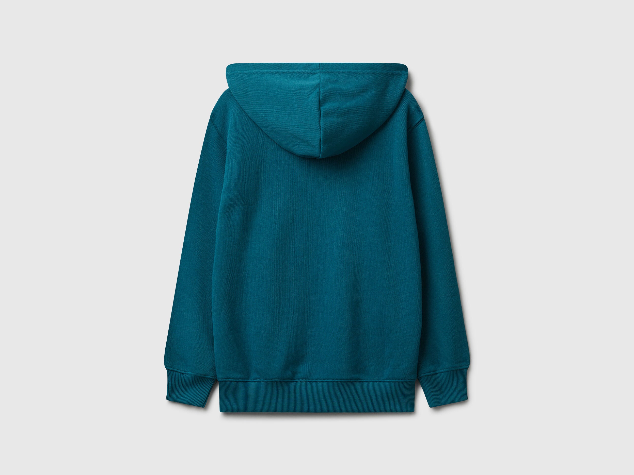 Benetton_Teal_Hoodie in Cotton_3J68C204V_3C5_02