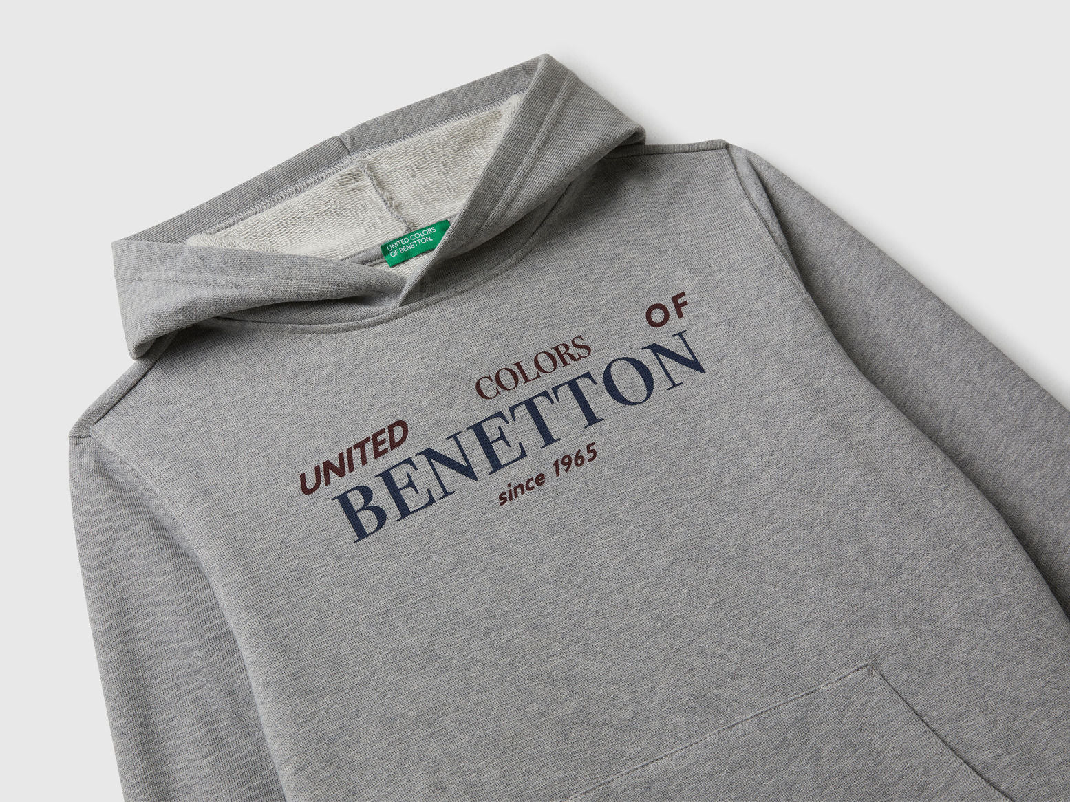 Benetton_Light Gray_Hoodie in Cotton_3J68C204V_501_03