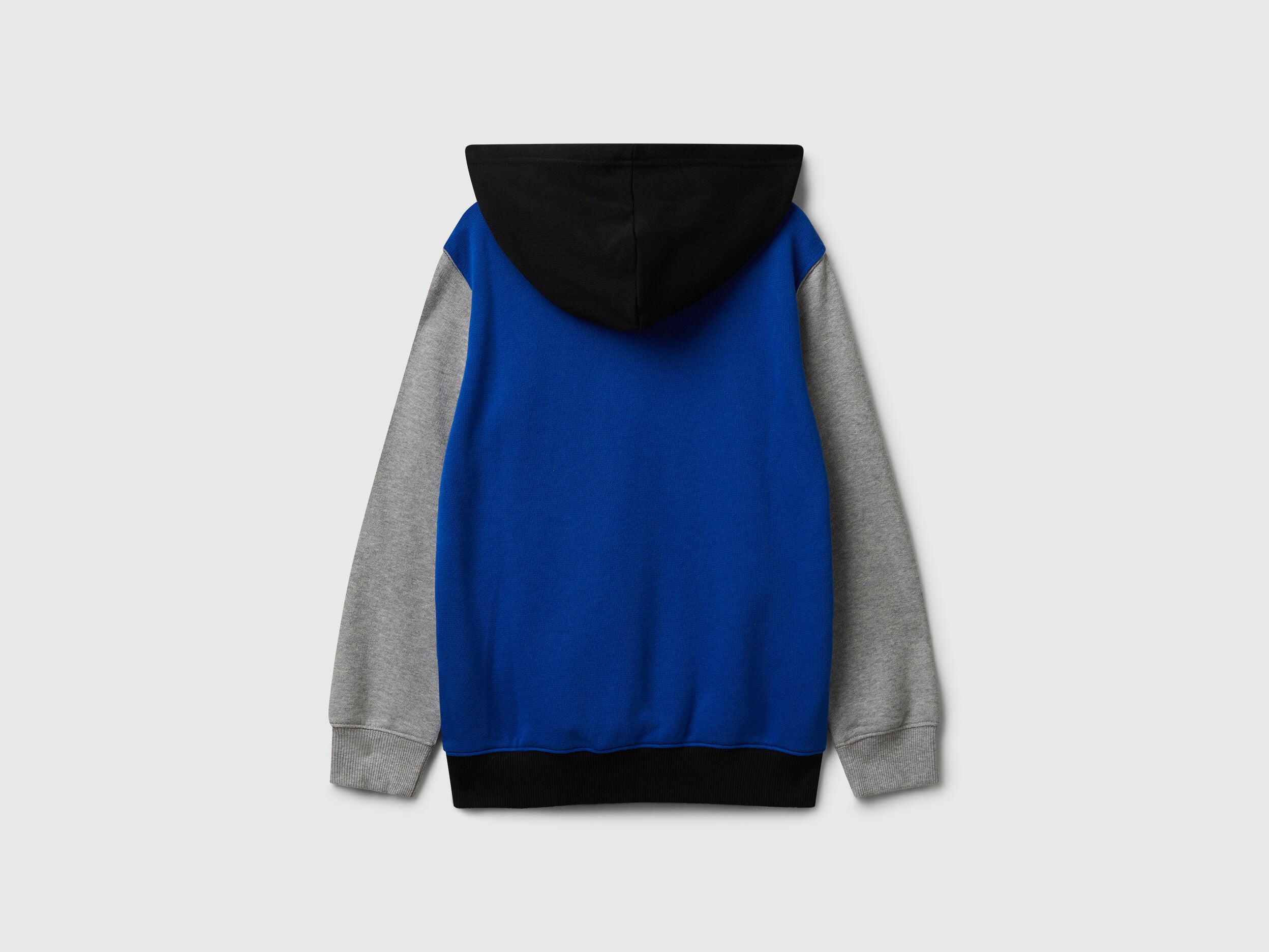 Benetton_Bright Blue_Hoodie in Cotton_3J68C204V_901_02