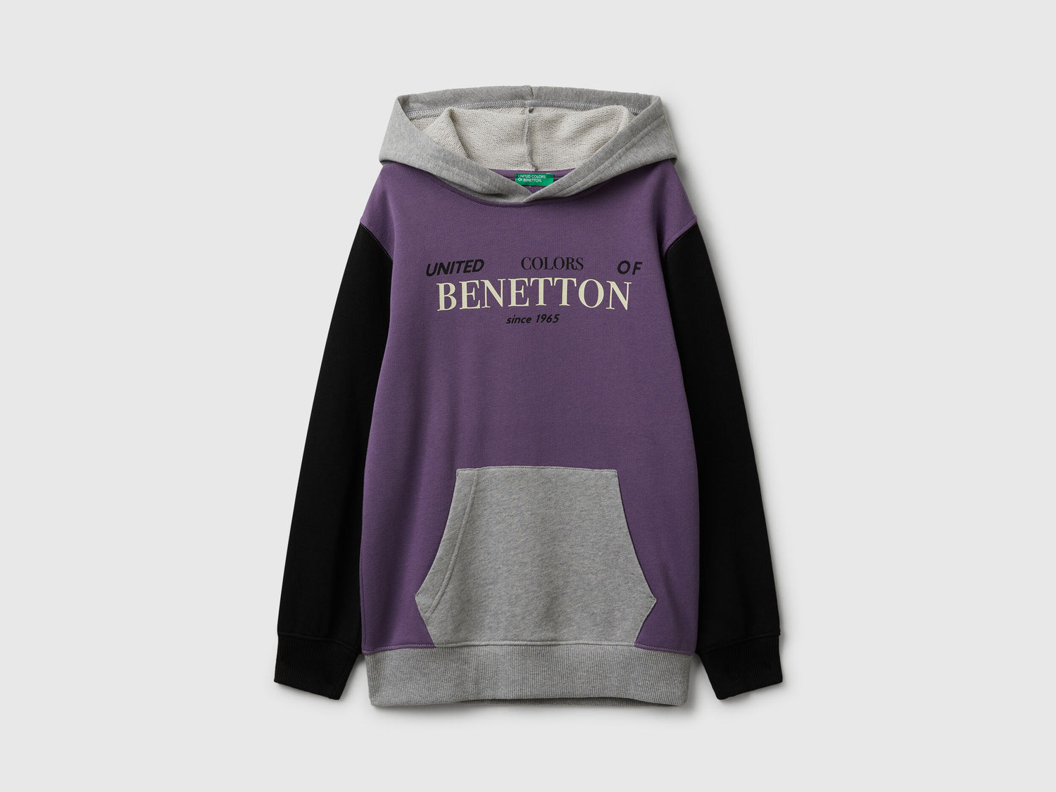 Benetton_Violet_Hoodie in Cotton_3J68C204V_902_01