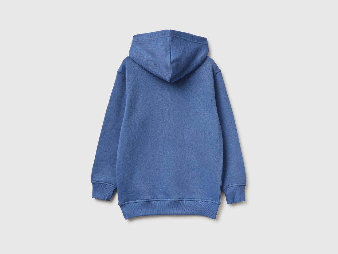 Benetton Air force blue Boys Sweatshirt with Logo SKU: 3J68C205K_05N Image 02