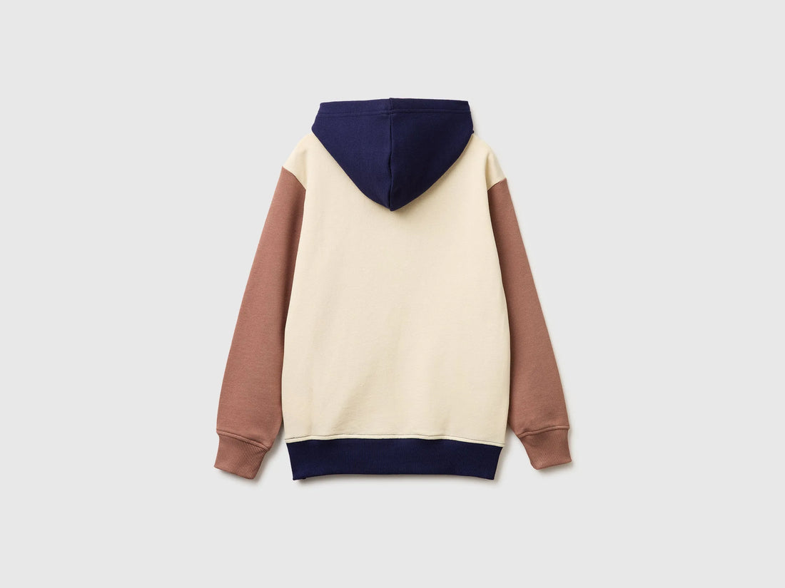 Benetton Beige Boys Sweatshirt with Logo SKU: 3J68C205K_901 Image 02