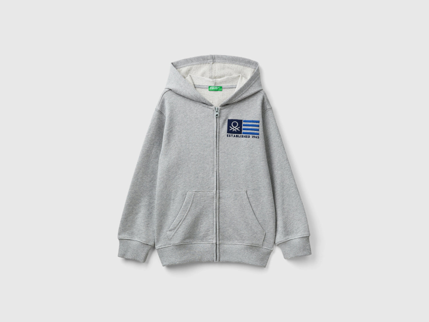 Hoodie With Zip And Embroidered Logo_3J68C503X_501_01