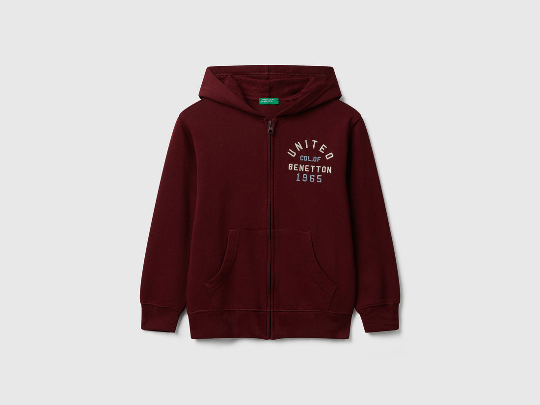 Benetton_Burgundy_Zip-Up Hoodie_3J68C505C_129_01