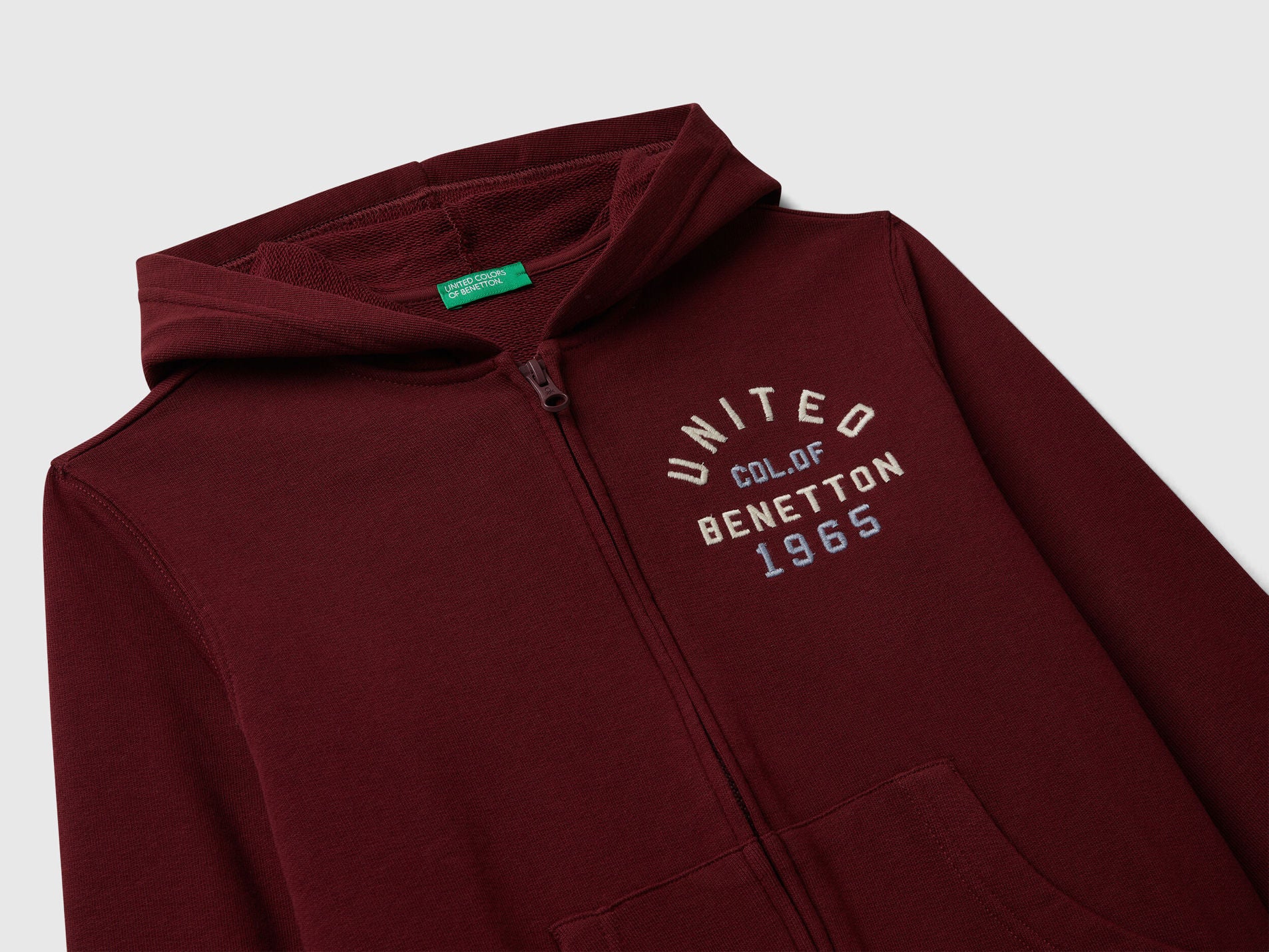 Benetton_Burgundy_Zip-Up Hoodie_3J68C505C_129_03