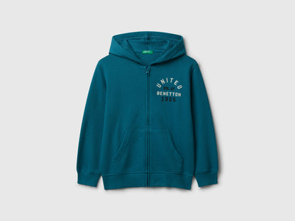 Benetton_Teal_Zip-Up Hoodie_3J68C505C_3C5_01