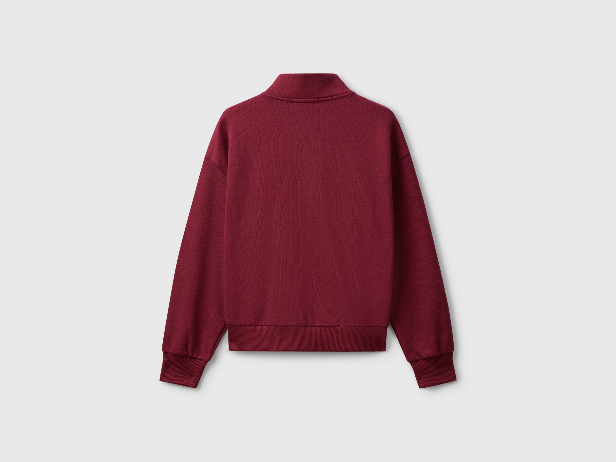 Benetton_Red_Zip-Up Sweatshirt with Print_3J68C505D_236_02