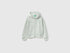 Benetton Light Green Girls Hoodie with Embroidery SKU: 3J68C506D_00M Image 01