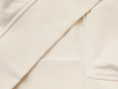 Benetton Creamy White Girls Hoodie with Embroidery SKU: 3J68C506D_0R2 Image 03