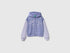 Benetton Violet Girls Hoodie with Embroidery SKU: 3J68C506D_903 Image 01