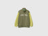 Benetton Military Green Boys 100% Cotton Zip-Up Sweatshirt SKU: 3J68C506E_901 Image 01