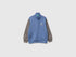 Benetton Air Force Blue Boys 100% Cotton Zip-Up Sweatshirt SKU: 3J68C506E_902 Image 01