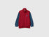 Benetton Burgundy Boys 100% Cotton Zip-Up Sweatshirt SKU: 3J68C506E_903 Image 01