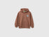 Benetton Brown Boys Hoodie with Prints SKU: 3J68C506F_0U3 Image 01