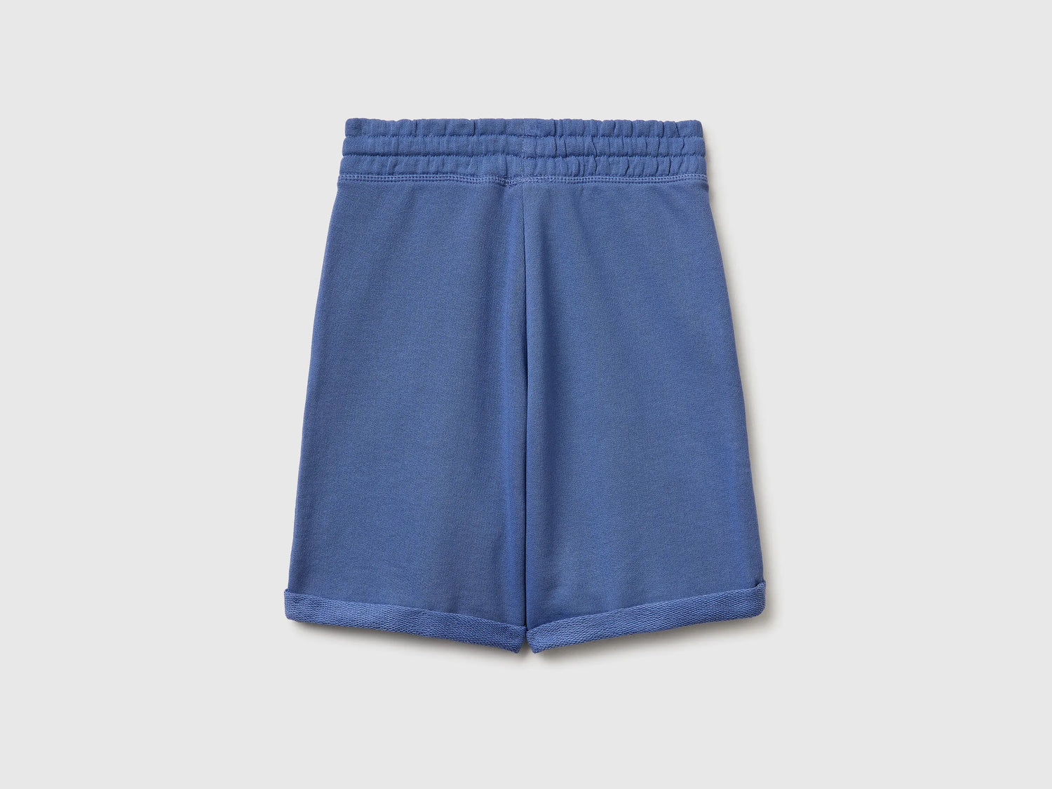 Benetton Light Blue Boys Bermuda Shorts in Pure Cotton Fleece SKU: 3J68C901G_05N Image 02