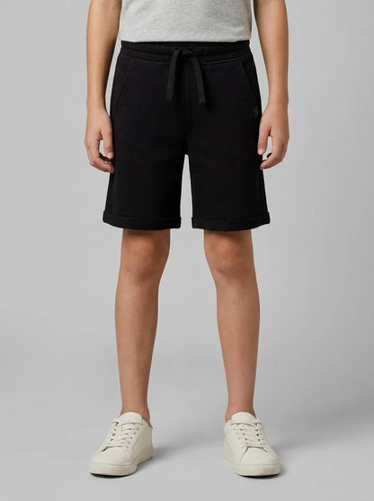 Benetton Black Boys Bermudas in Pure Cotton Sweat SKU: 3J68C901G_100 Image 00