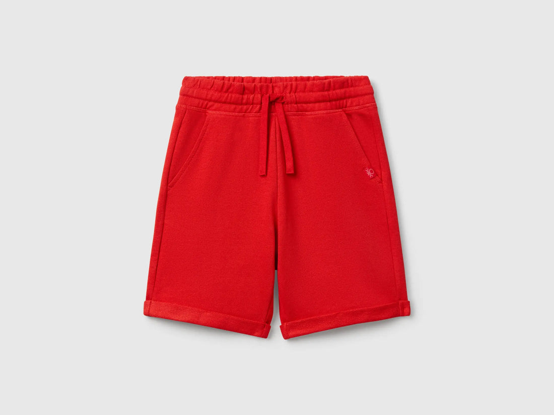 Benetton_Bermuda Shorts in Pure Cotton Fleece_3J68C901G_19Q_01