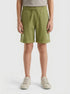 Benetton Military Green Boys Bermuda Shorts in Pure Cotton Fleece SKU: 3J68C901G_1Q1 Image 00