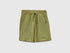 Benetton Military Green Boys Bermuda Shorts in Pure Cotton Fleece SKU: 3J68C901G_1Q1 Image 01
